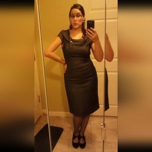 le chateau grey structured party dress. Large